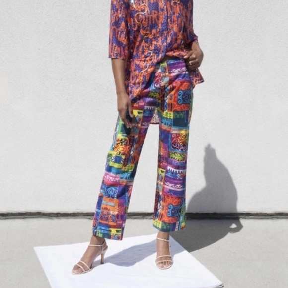 NWT Collina Strada Mariposa Pants in Deadstock Batik Print - Size Large